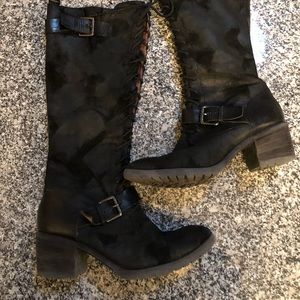 Donald Pliner Below the Knee Combat Boots